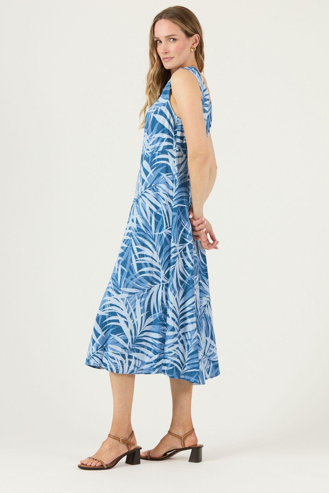 Vestido Estampado Azul Cod 4005695-3