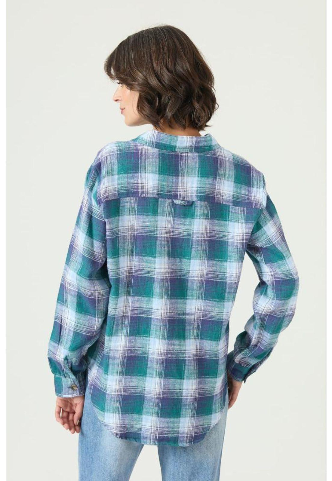 Blusa azul cuadros PRIVILEGE 2643-5