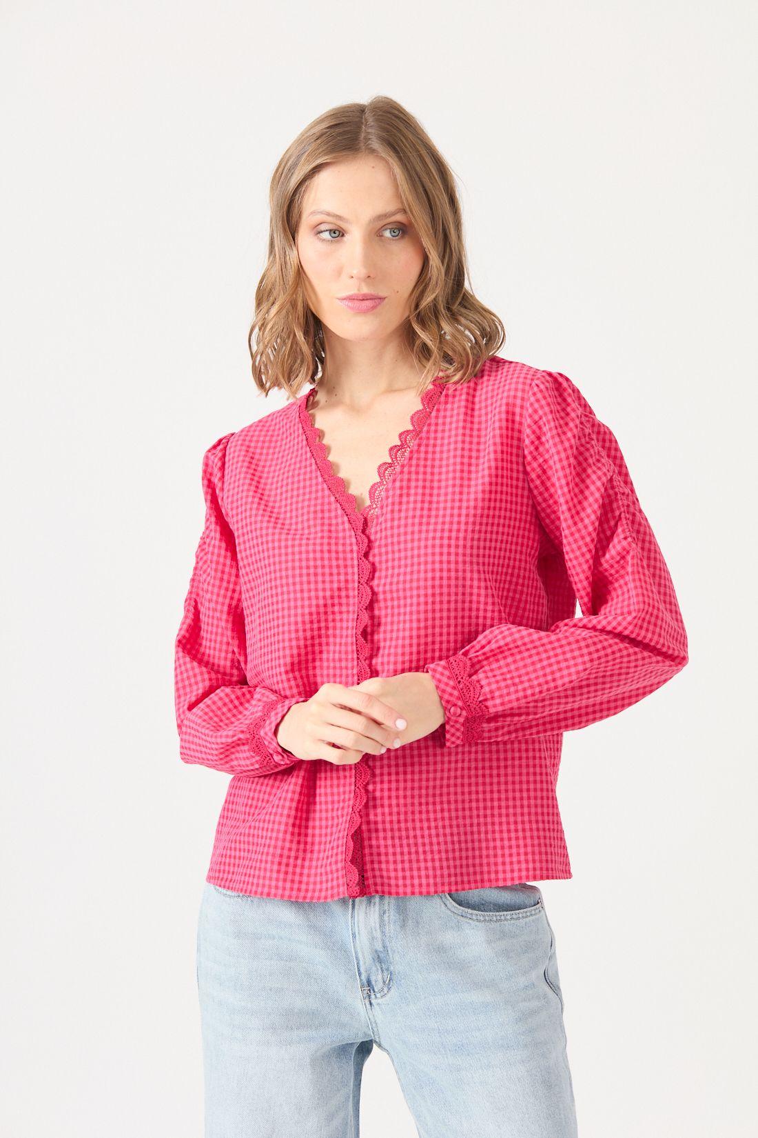 Blusa Cuadrille Fucsia Cod 4520726-2