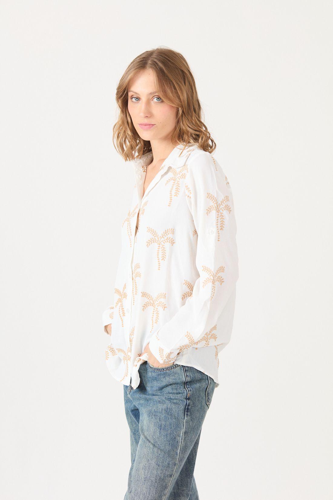 Blusa Con Bordados Blanca Cod 4520576-3