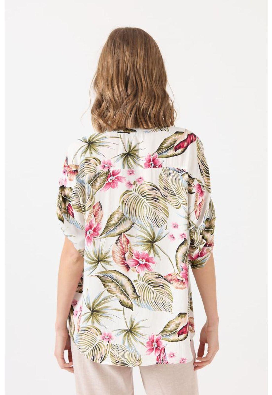 Blusa blanca estampada PRIVILEGE 1596-1