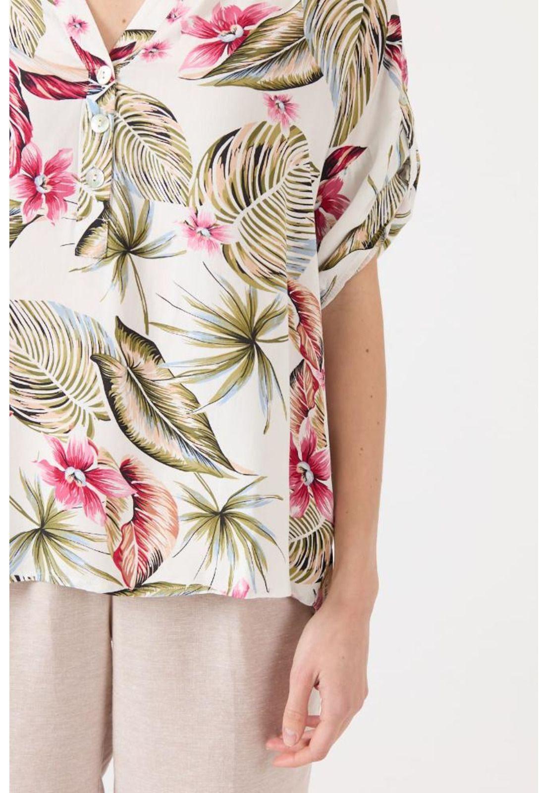 Blusa blanca estampada PRIVILEGE 1596-2