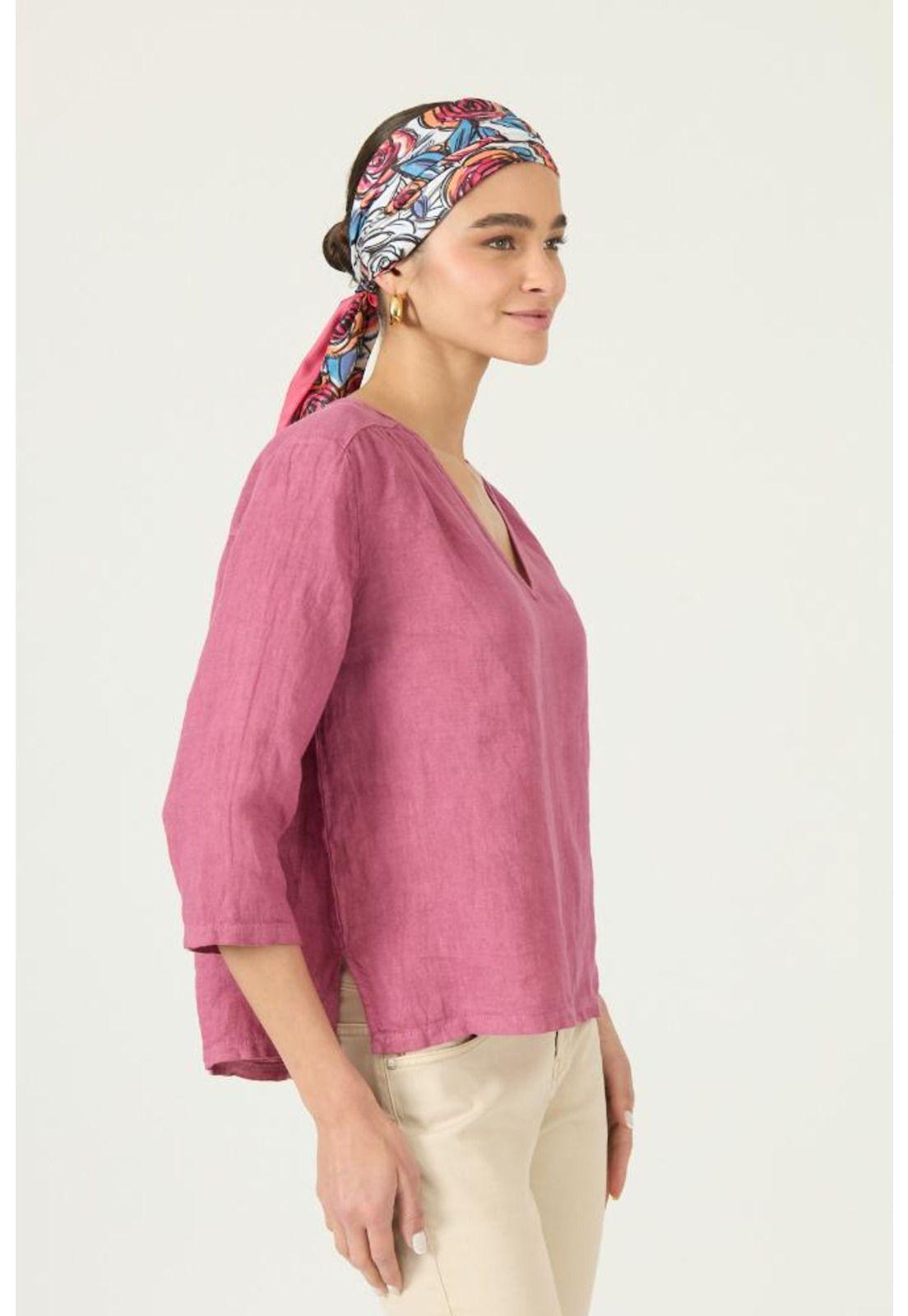Blusa de lino lila PRIVILEGE 2919-2