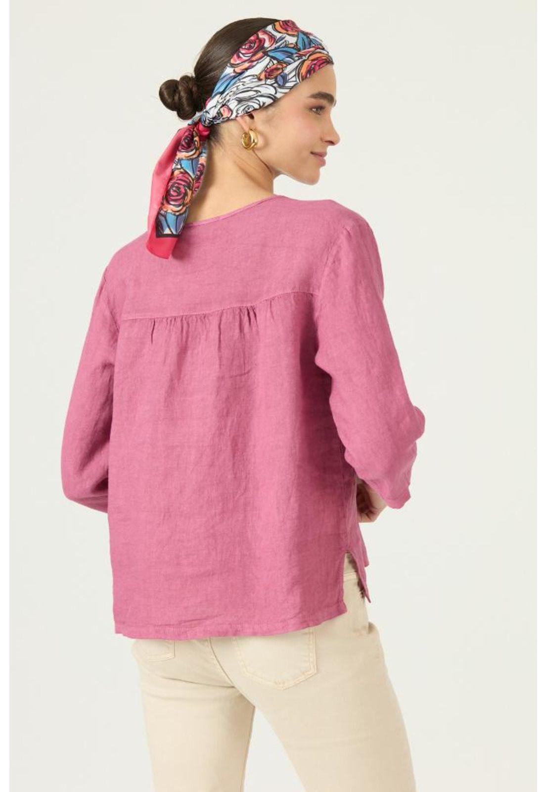 Blusa de lino lila PRIVILEGE 2919-3
