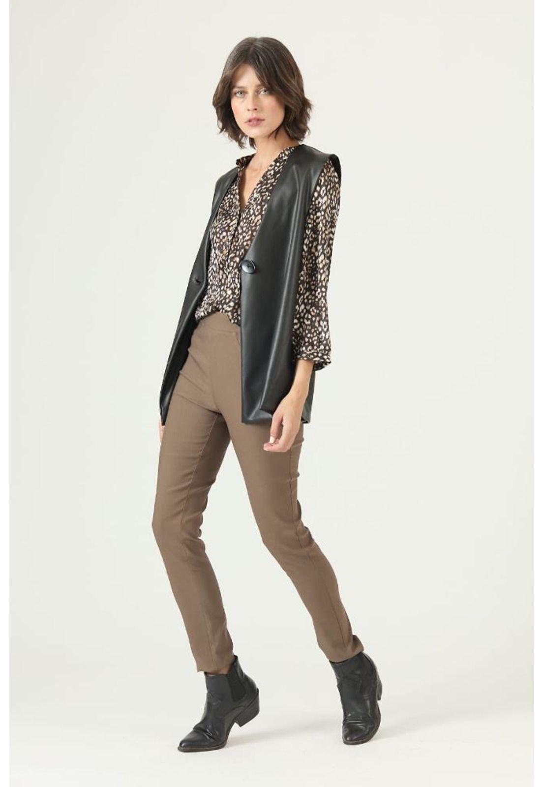 Blusa negra estampada PRIVILEGE 2636-1