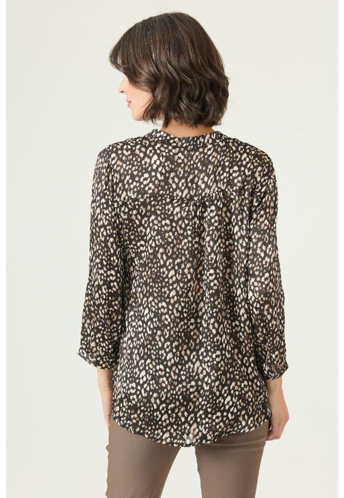Blusa negra estampada PRIVILEGE 2636-3
