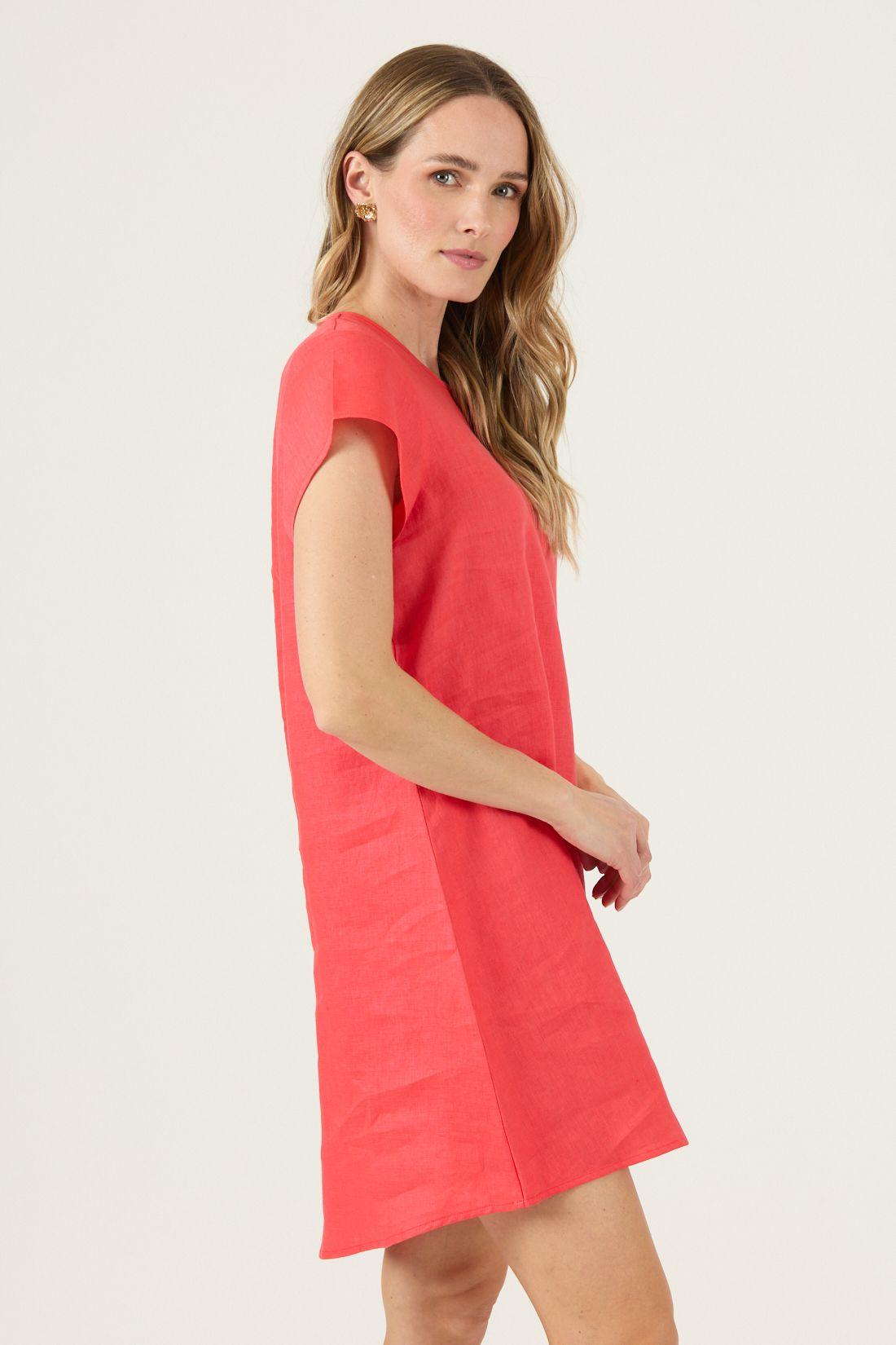 Vestido De Lino Coral Cod 4005305-3