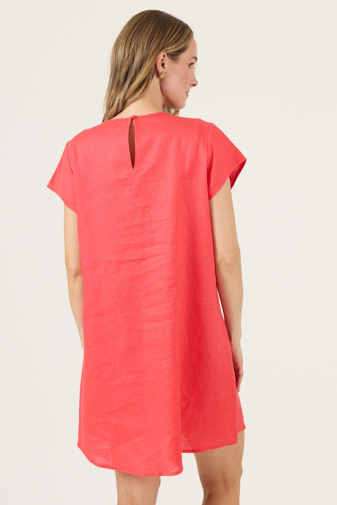 Vestido De Lino Coral Cod 4005305-4