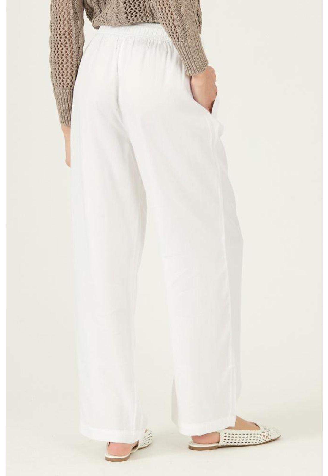 Pantalon de lyocell straight blanco PRIVILEGE 2863-2