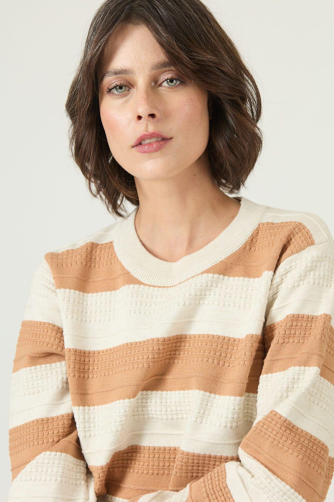 Sweater camel rayas 2680-1
