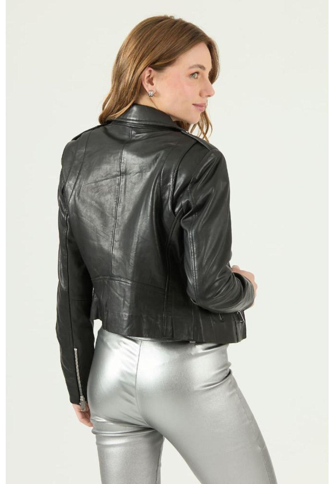 Chaqueta de cuero negra PRIVILEGE 1282-3