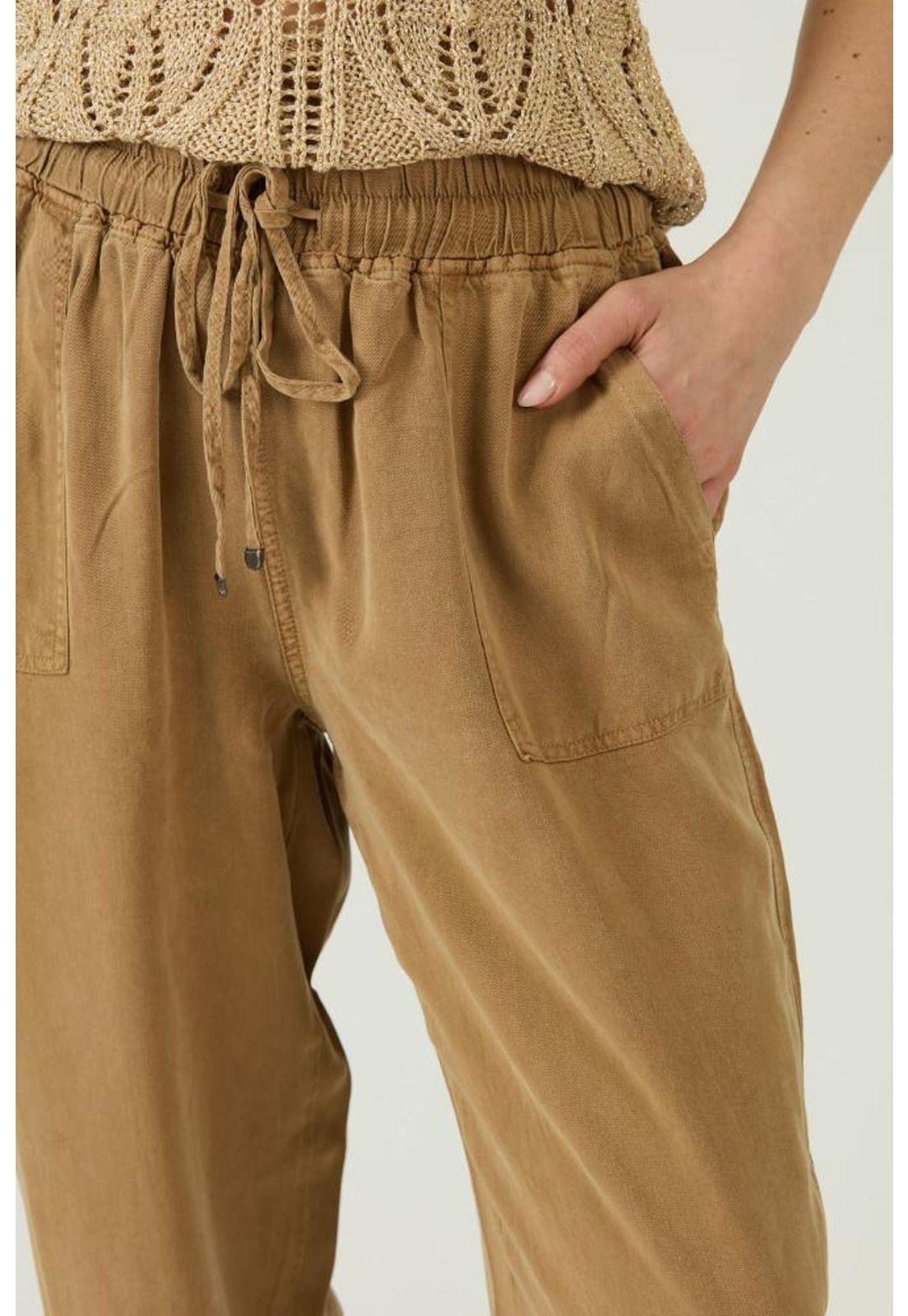 Pantalon de tencel jogger camel PRIVILEGE 1428-1