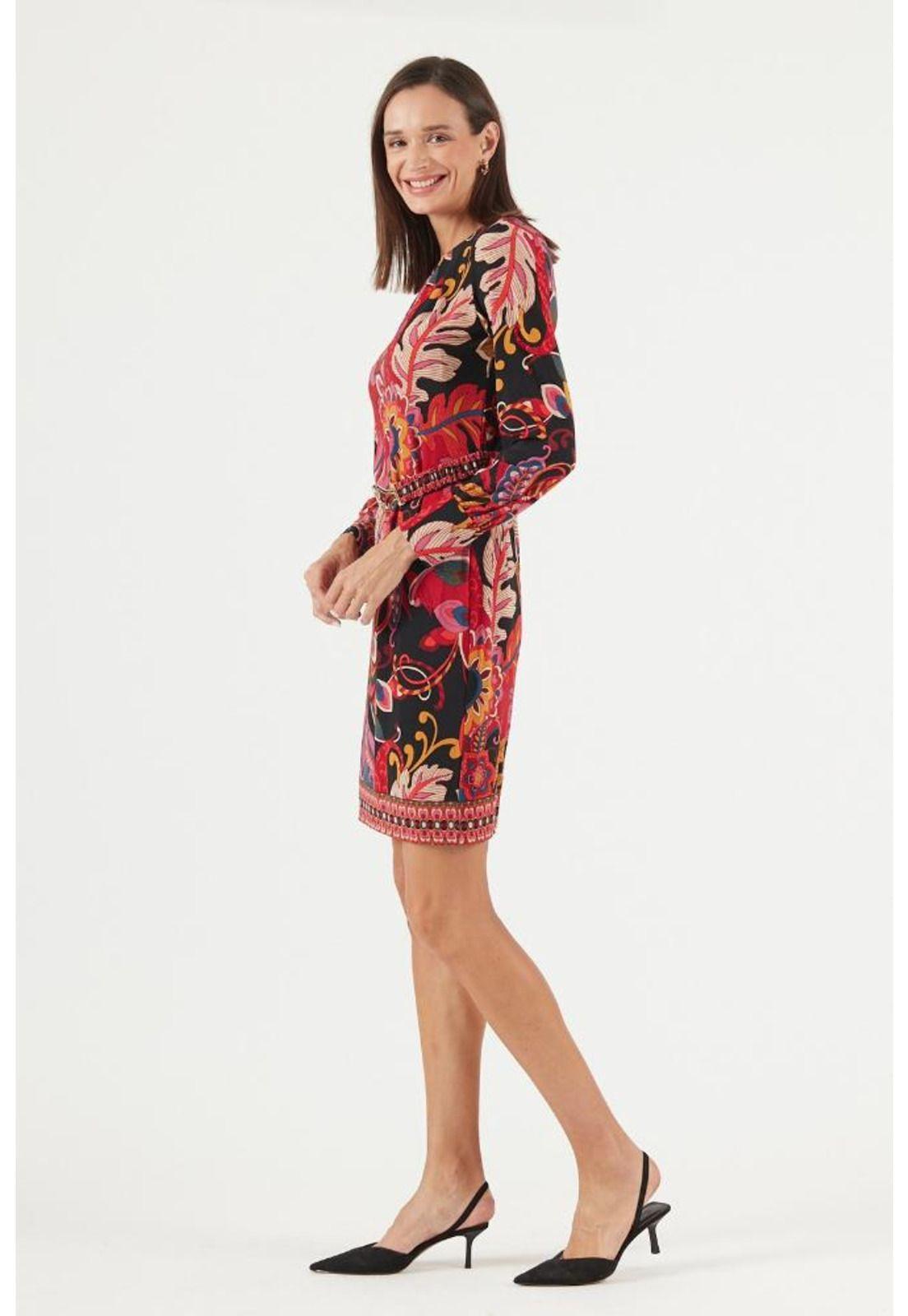 Vestido rojo estampado PRIVILEGE 301-2