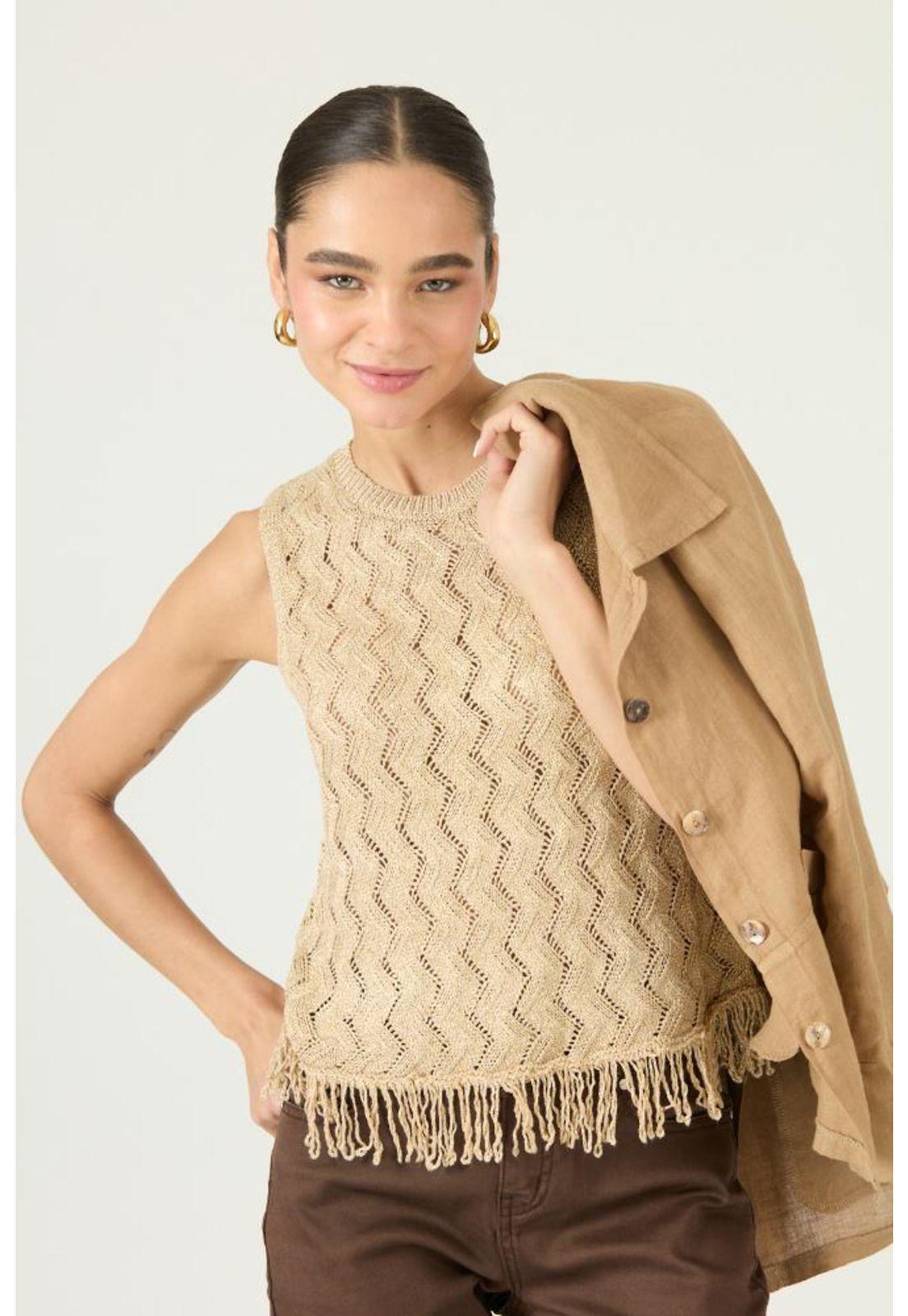 Top tejida oro trenzas PRIVILEGE 2975-0