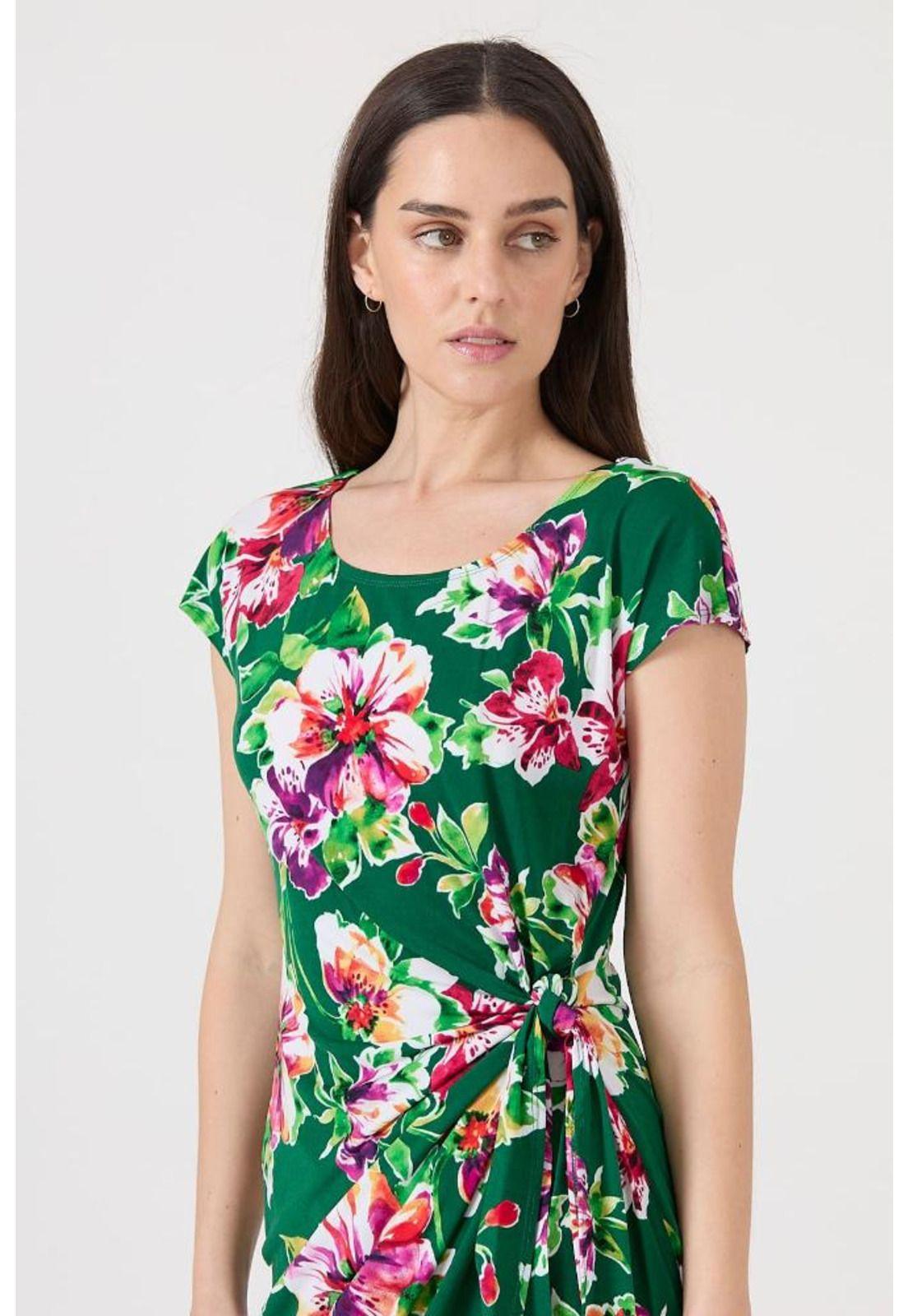 Vestido verde flores PRIVILEGE 1140-2