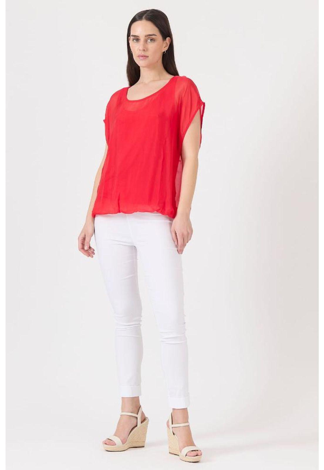 Blusa con seda roja PRIVILEGE 1444-0