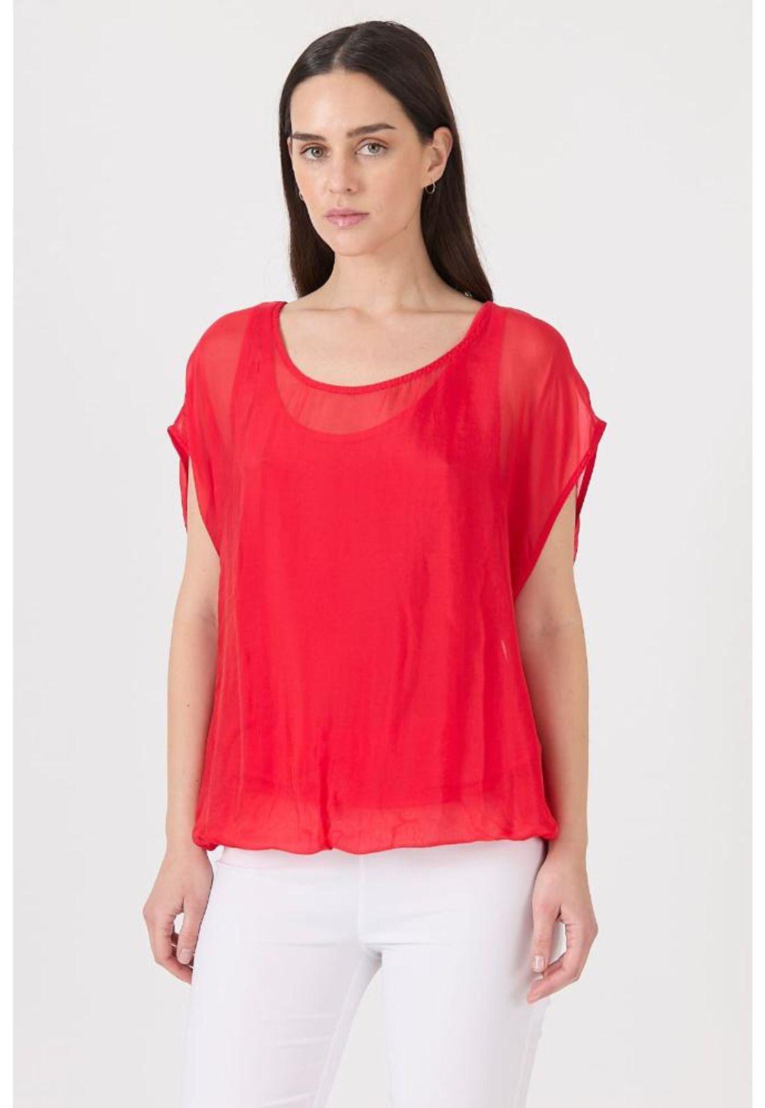 Blusa con seda roja PRIVILEGE 1444-1