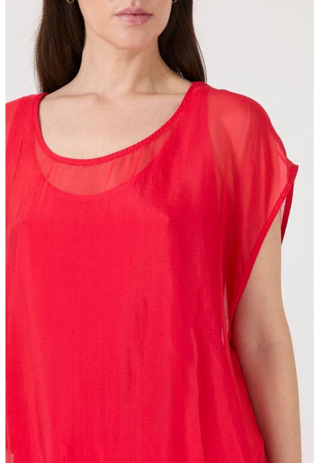 Blusa con seda roja PRIVILEGE 1444-4