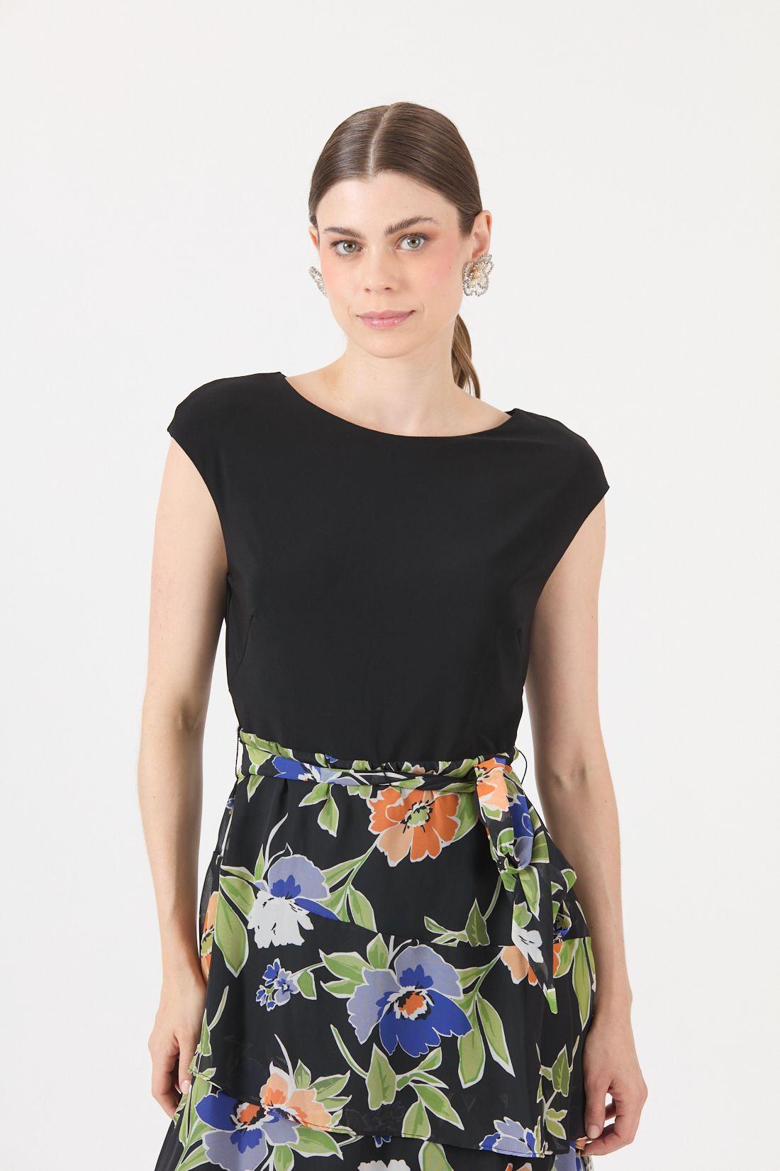 Vestido Estamplado Multicolor Cod 0702486-1