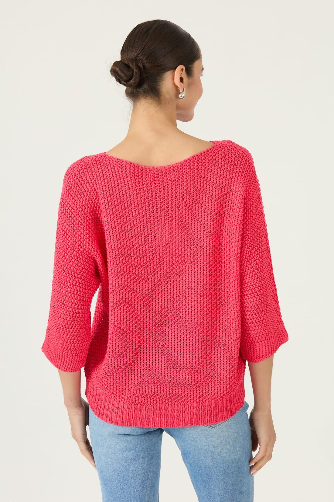 Sweater Fucsia Trenzas Cod 5406325-3