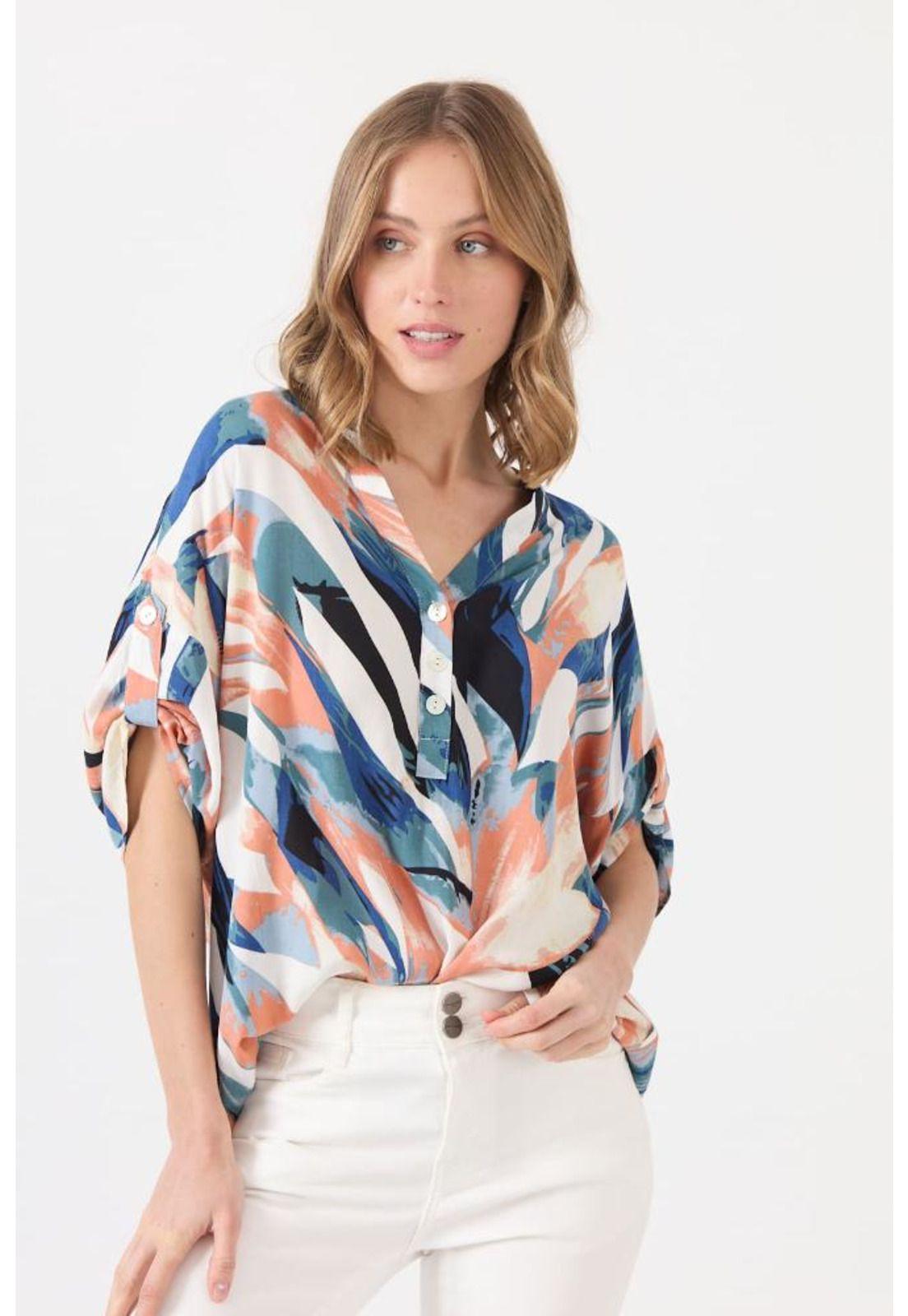 Blusa denim estampada PRIVILEGE 1595-0