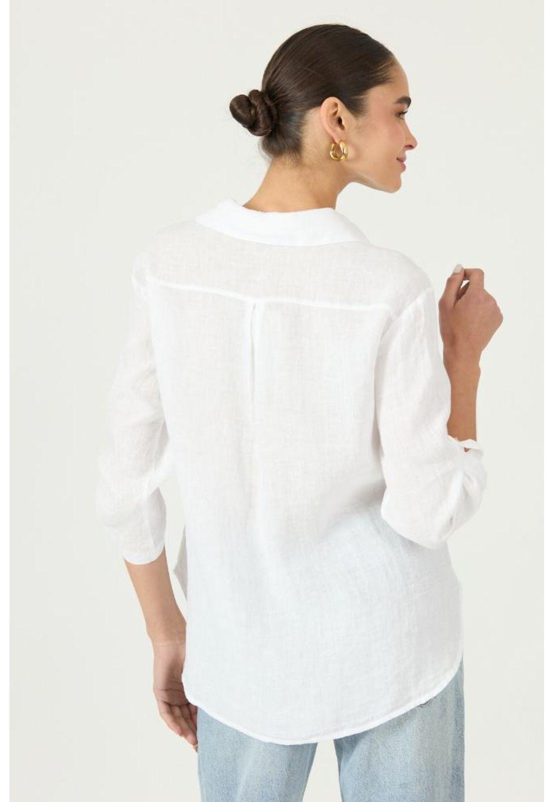 Blusa de lino blanca PRIVILEGE 2913-3