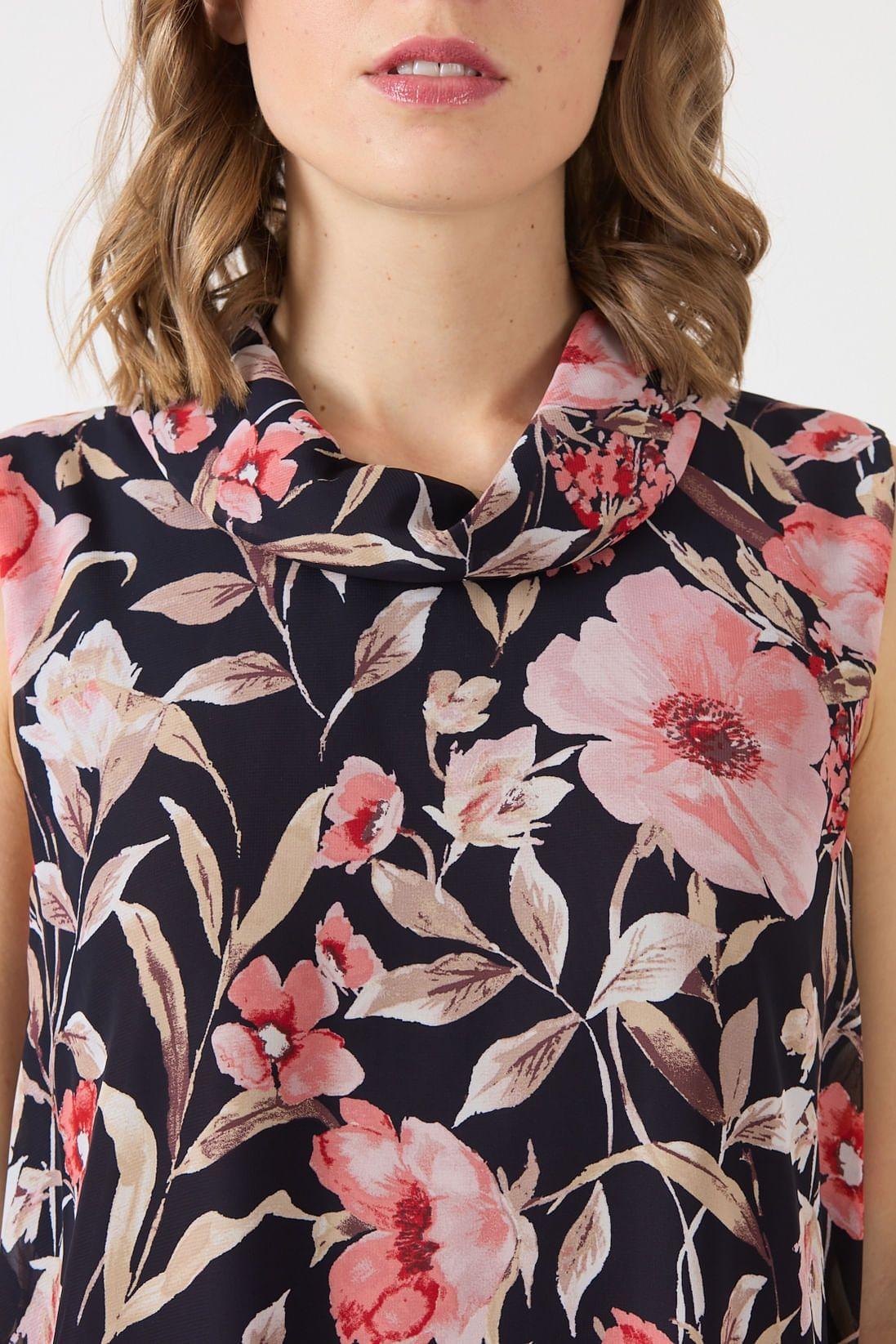 Vestido coral estampado 1135-0