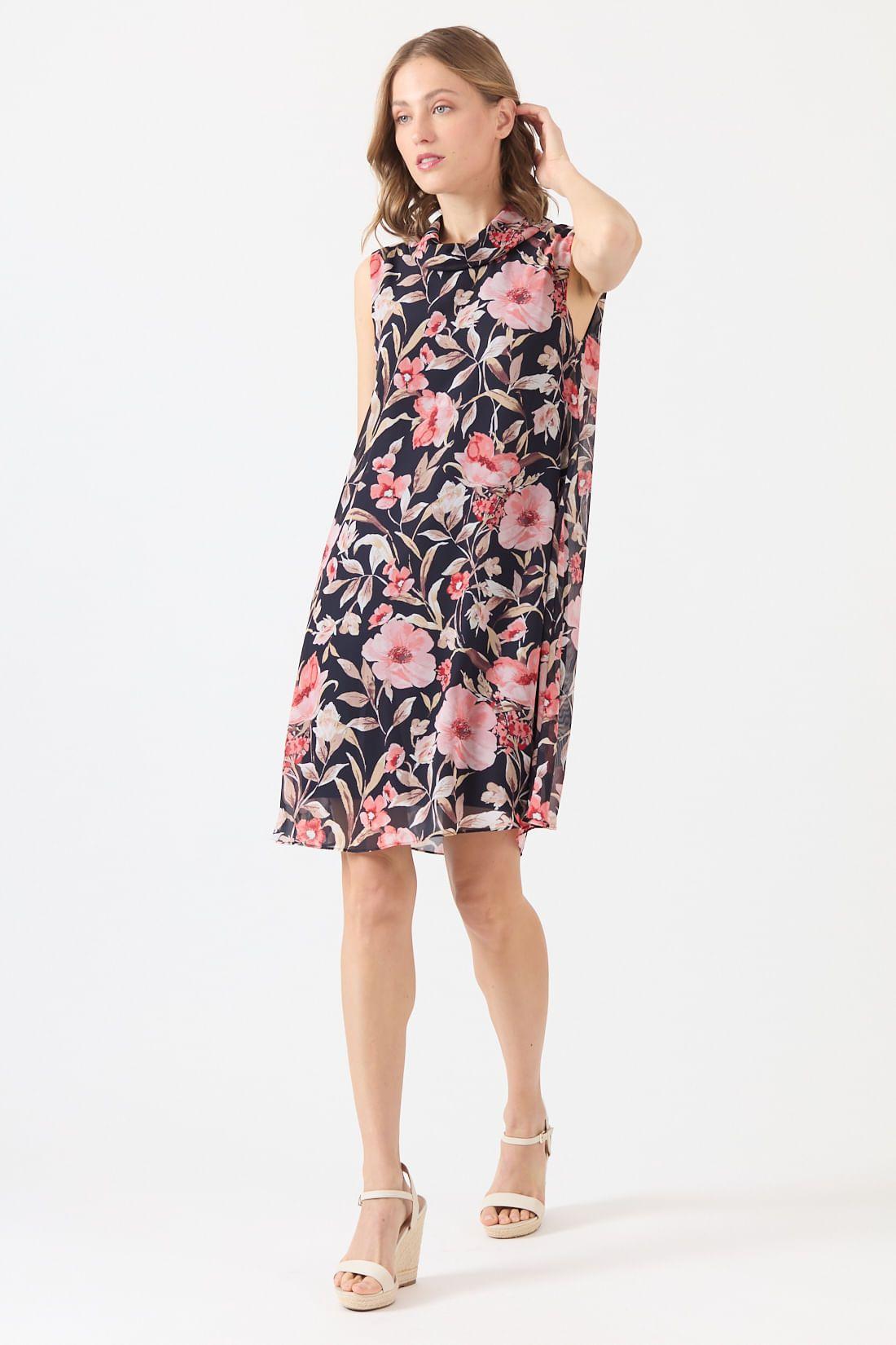 Vestido coral estampado 1135-1