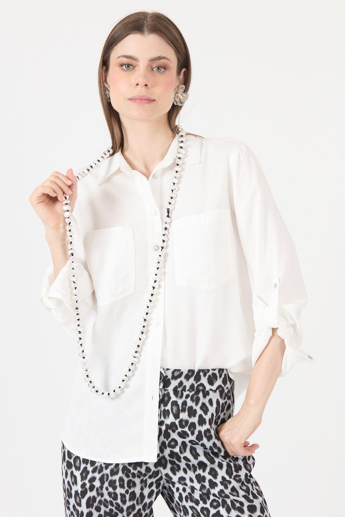 Blusa Lyocell Blanca Cod 4520826-1
