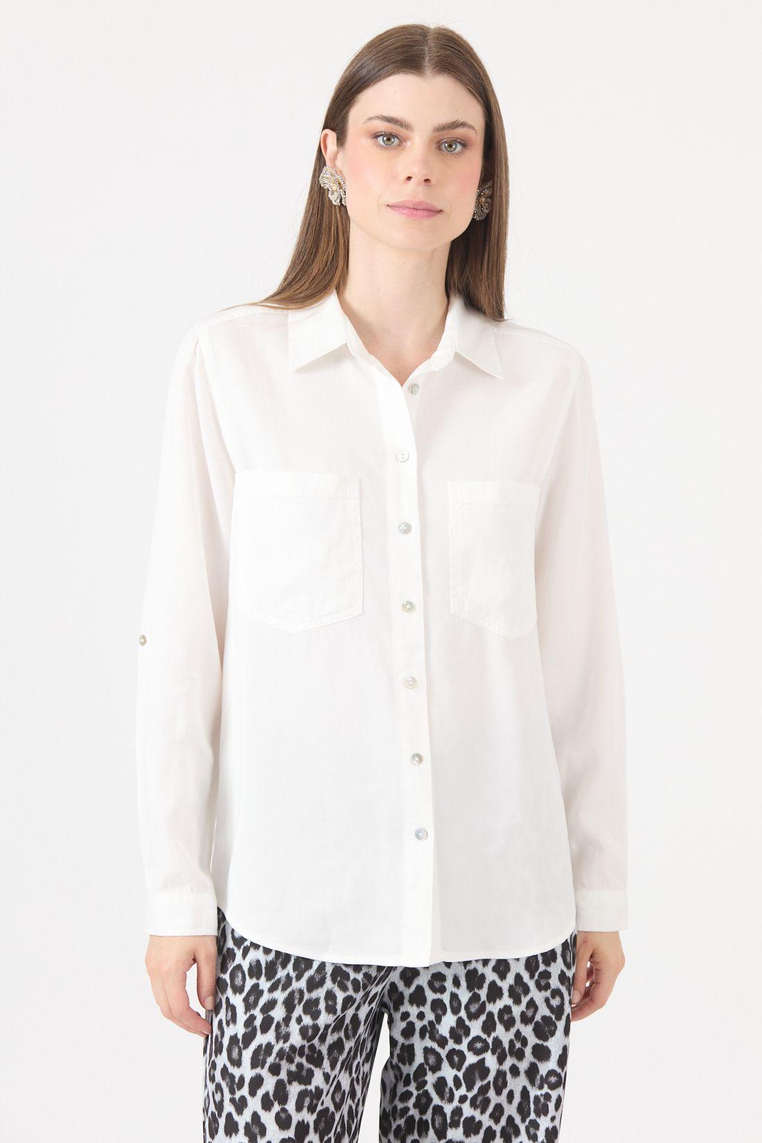 Blusa Lyocell Blanca Cod 4520826-2