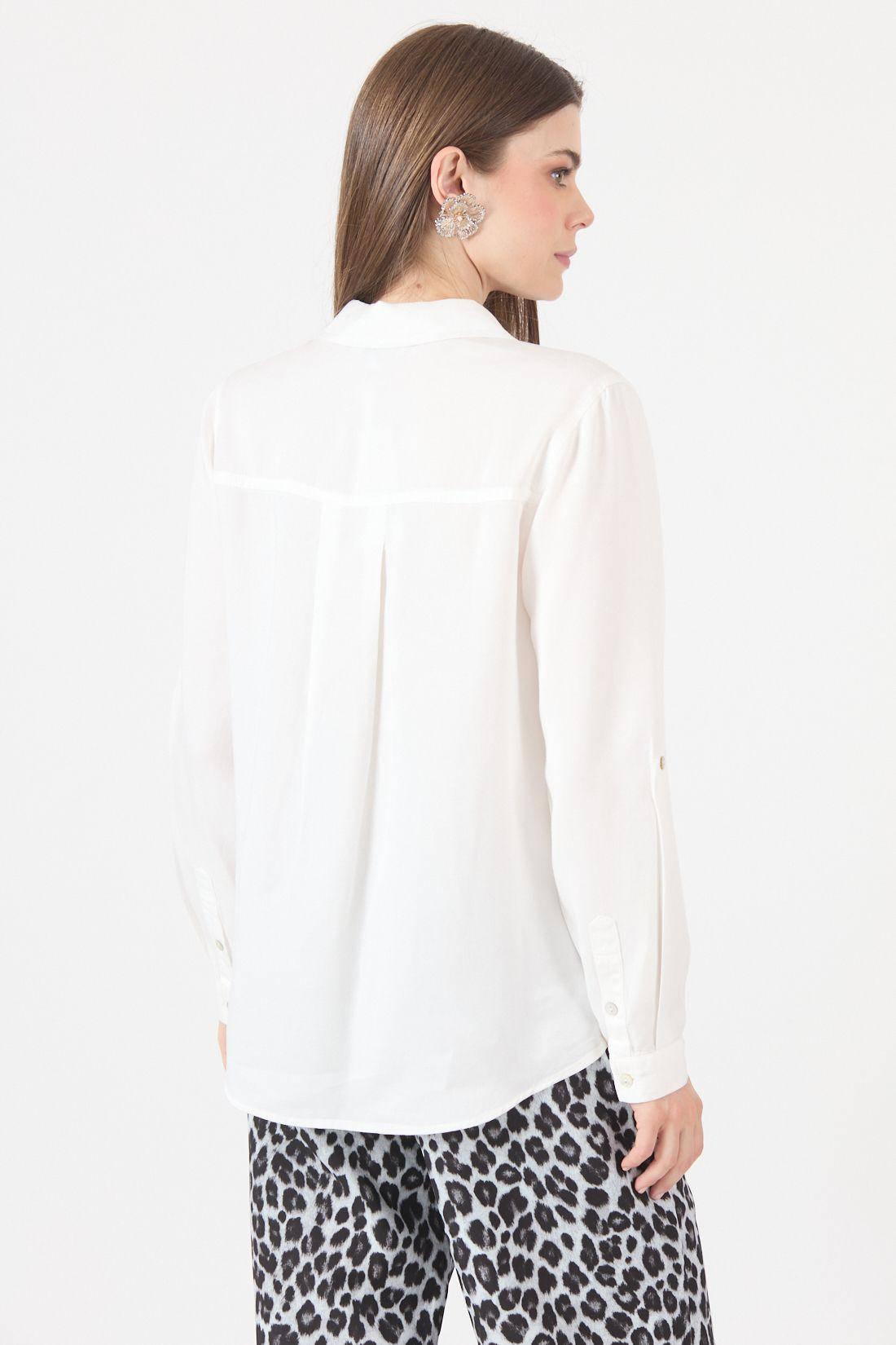 Blusa Lyocell Blanca Cod 4520826-4