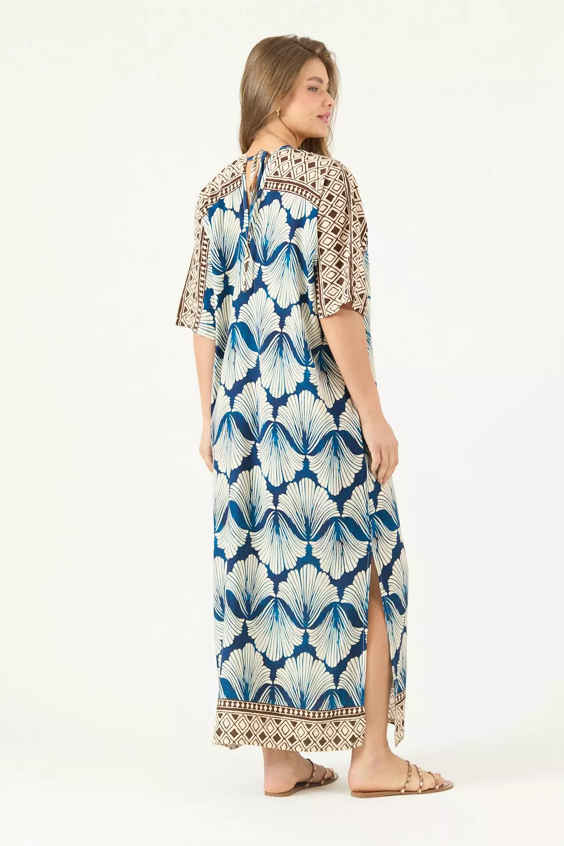 Vestido Estampado Azul Cod 4005635-3