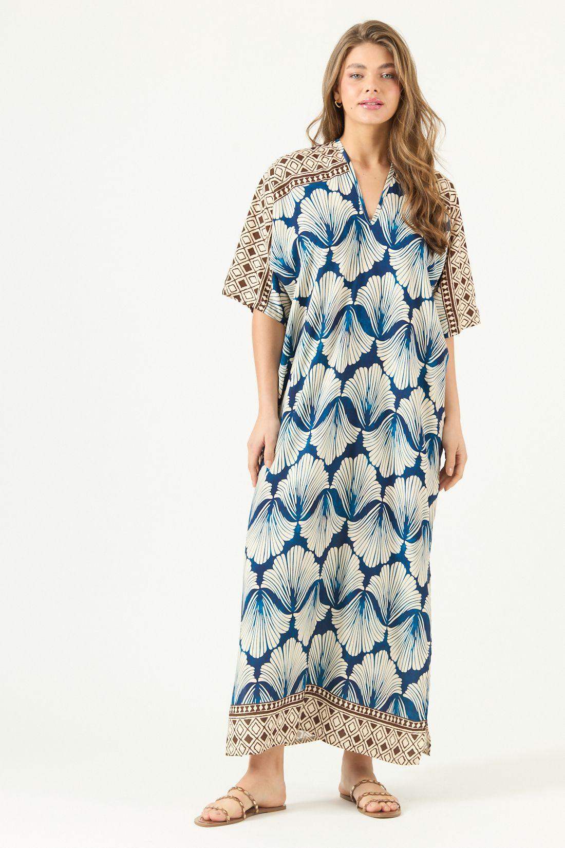 Vestido Estampado Azul Cod 4005635-4