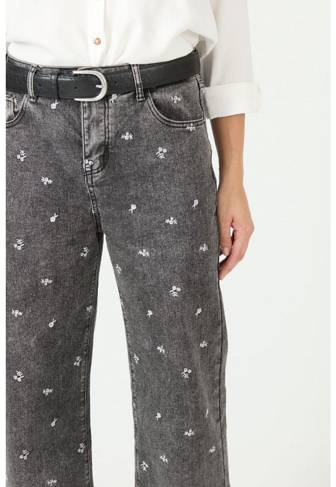 Jeans wide leg gris oscuro PRIVILEGE 2273-4