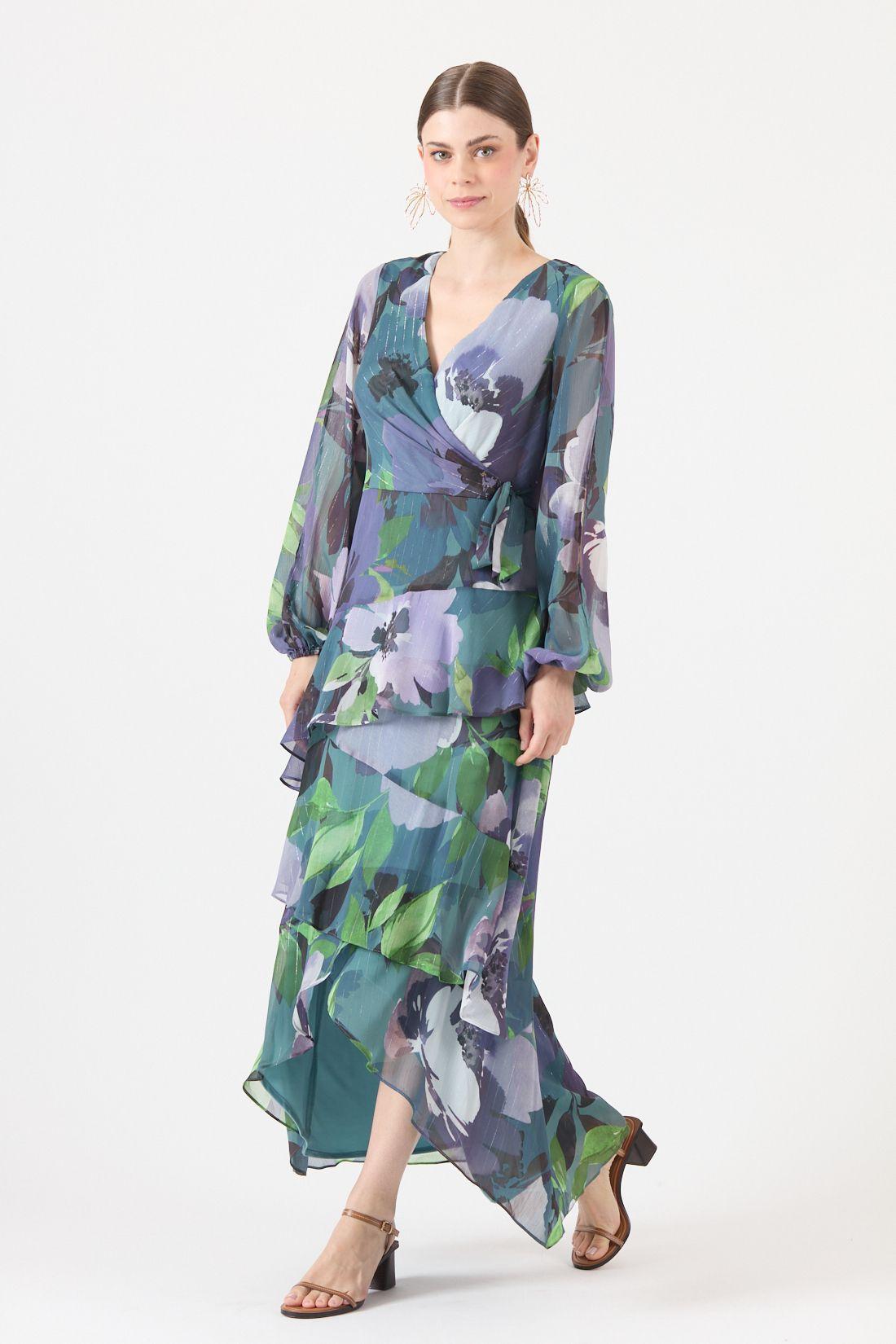 Vestido Estamplado Multicolor Cod 0702496-2