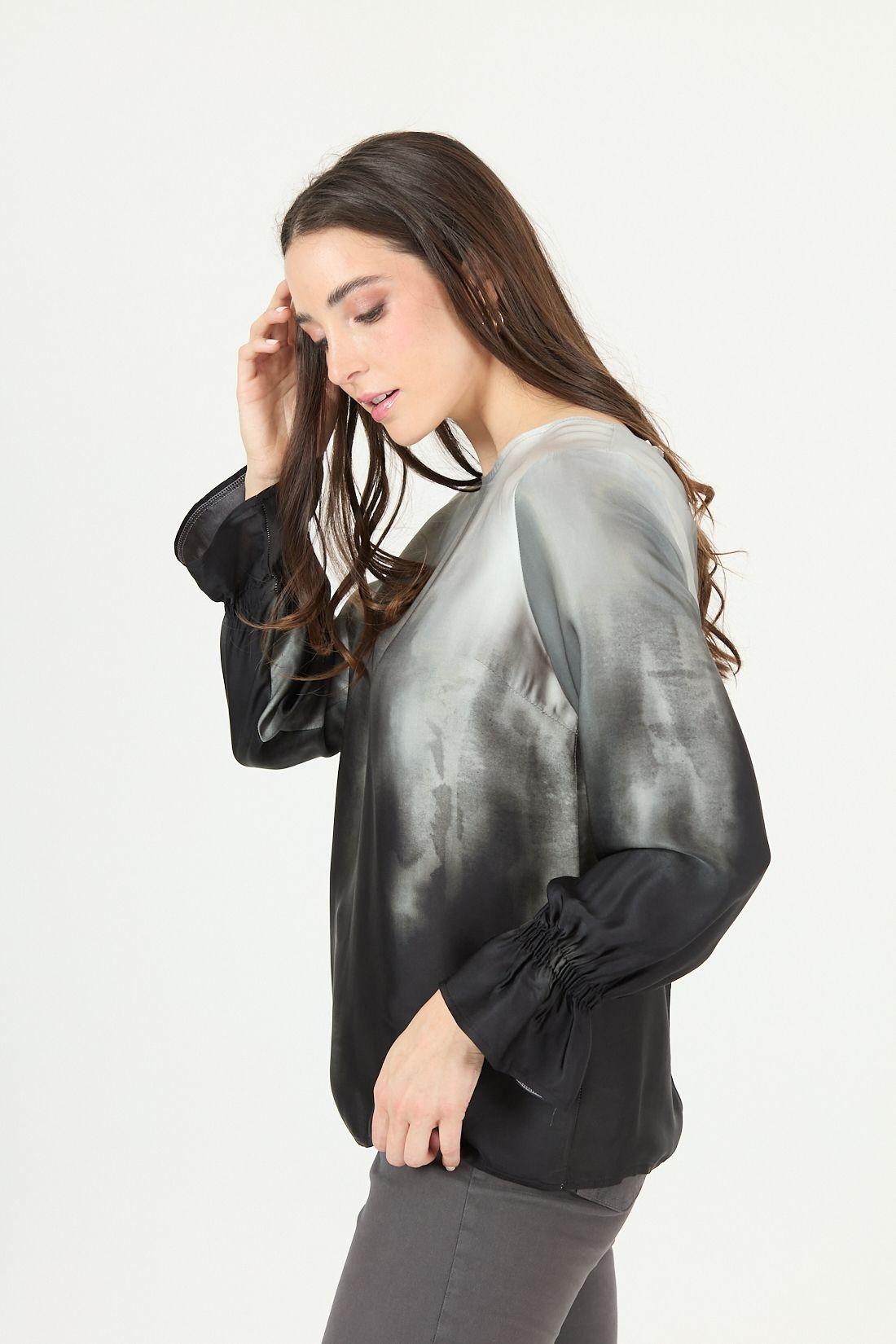 Blusa gris estampada 2381-2
