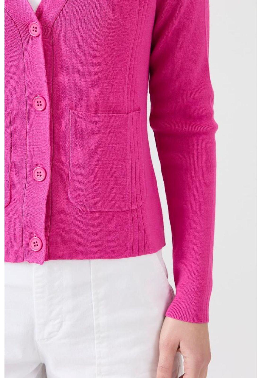 Cardigan fucsia manga larga PRIVILEGE-3