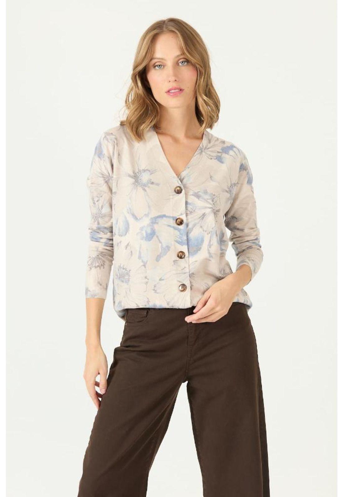 Cardigan crudo flores PRIVILEGE 2189-0