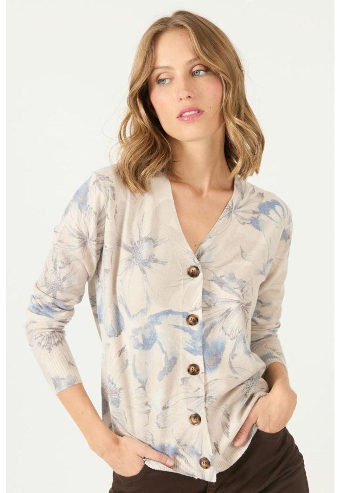 Cardigan crudo flores PRIVILEGE 2189-1
