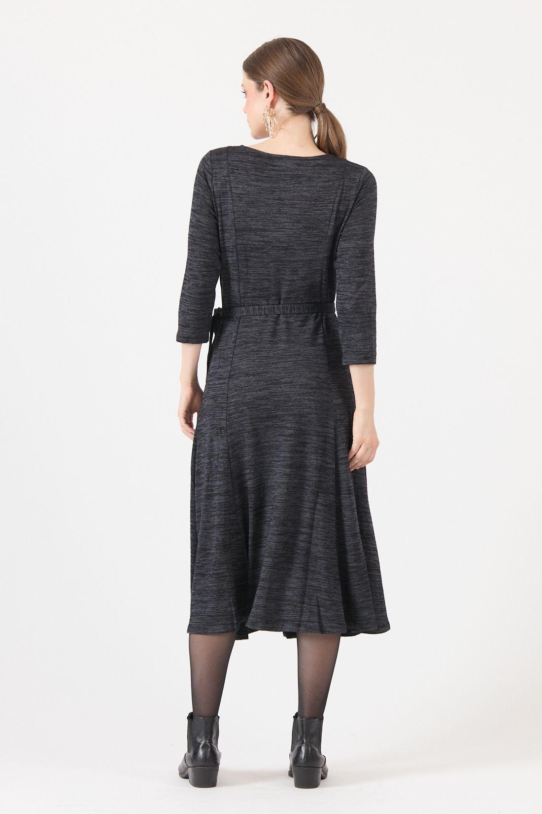 Vestido Melange Gris Oscuro Cod 4005996-4