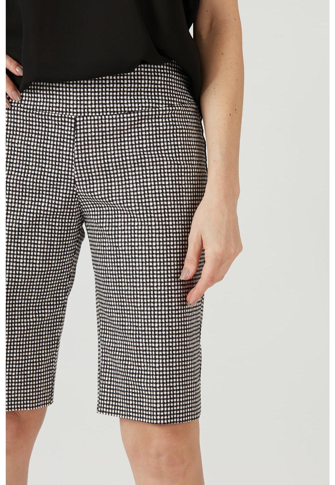 Short vestir regular negro estampado-4
