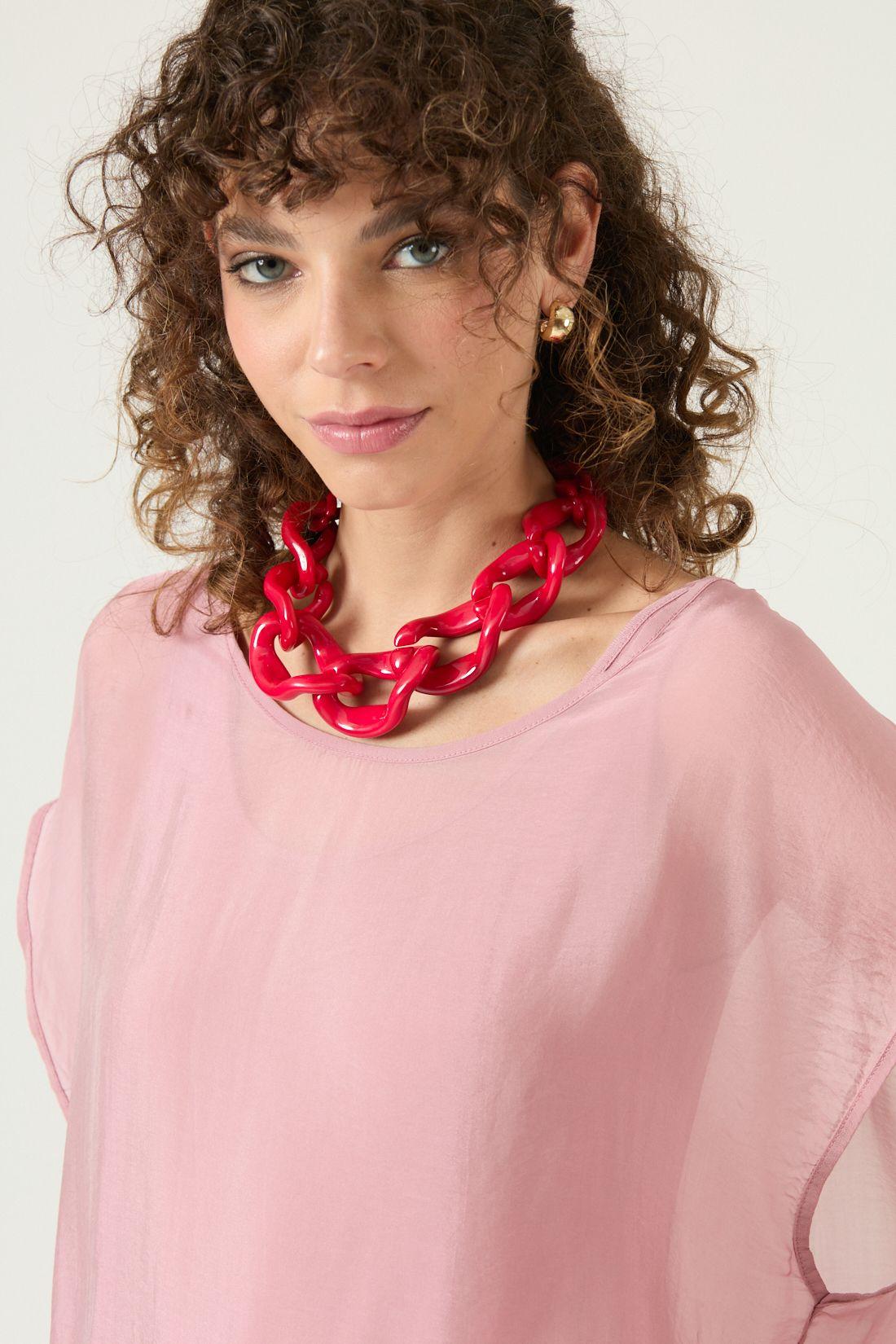 Blusa Con Seda Rosa Cod 4517465-1