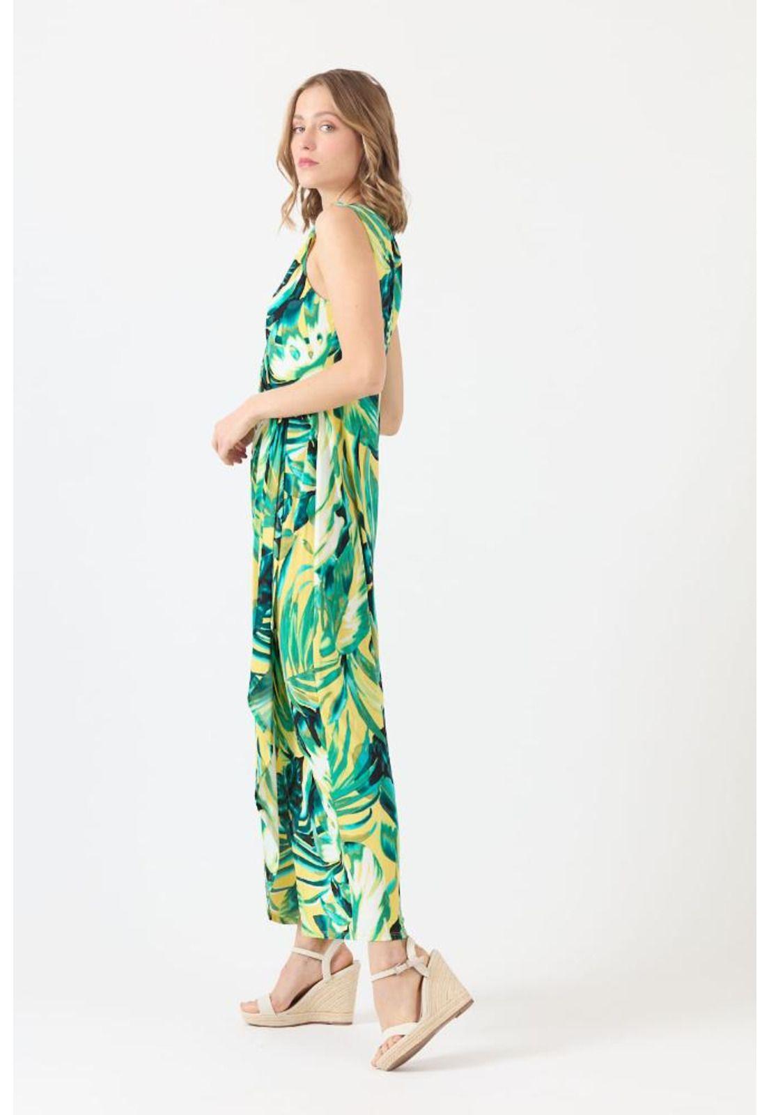 Vestido verde estampado PRIVILEGE 1055-2