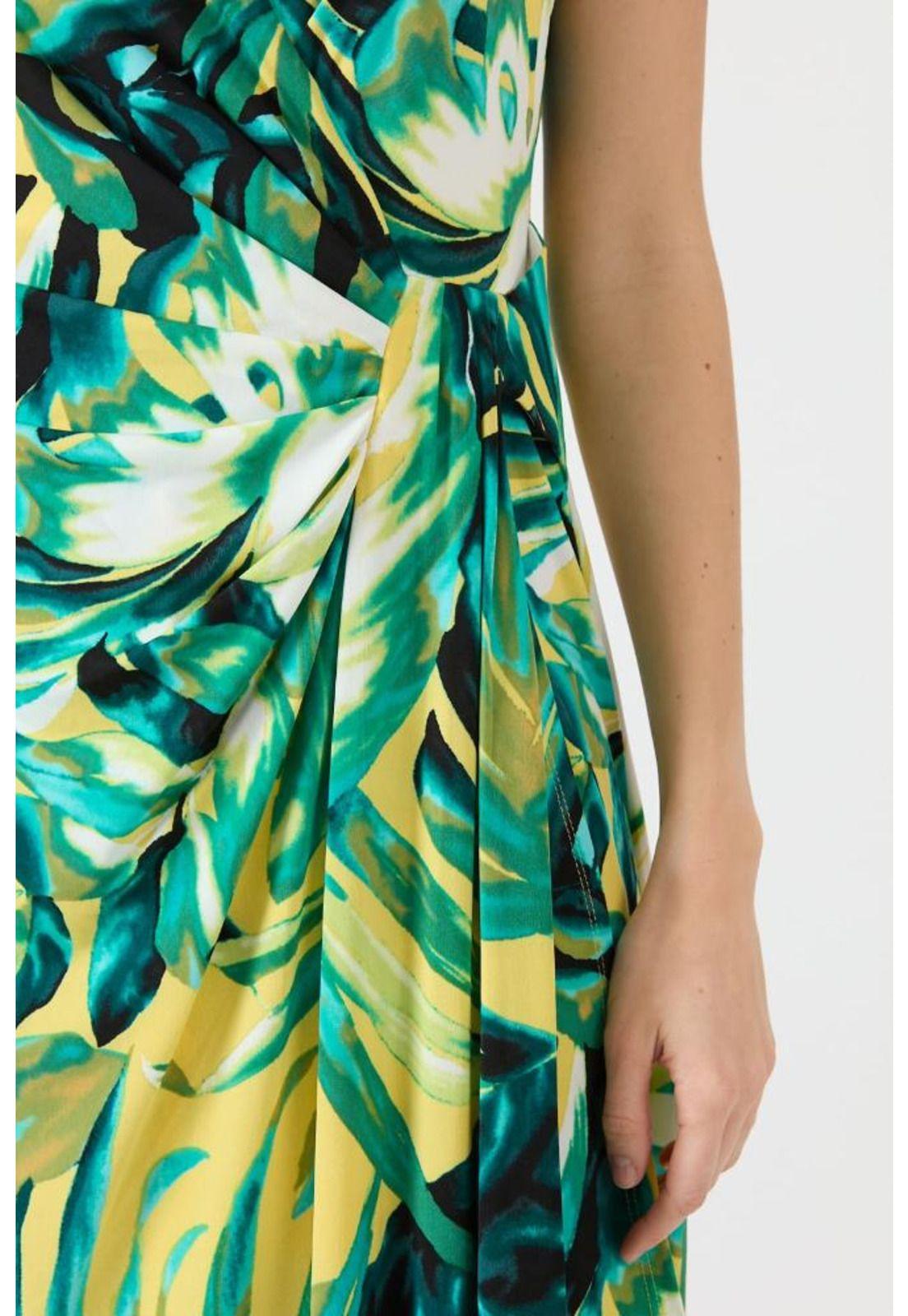 Vestido verde estampado PRIVILEGE 1055-4