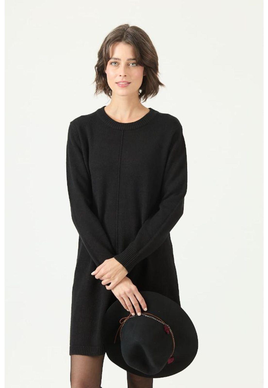 Vestido negro PRIVILEGE 2744-0
