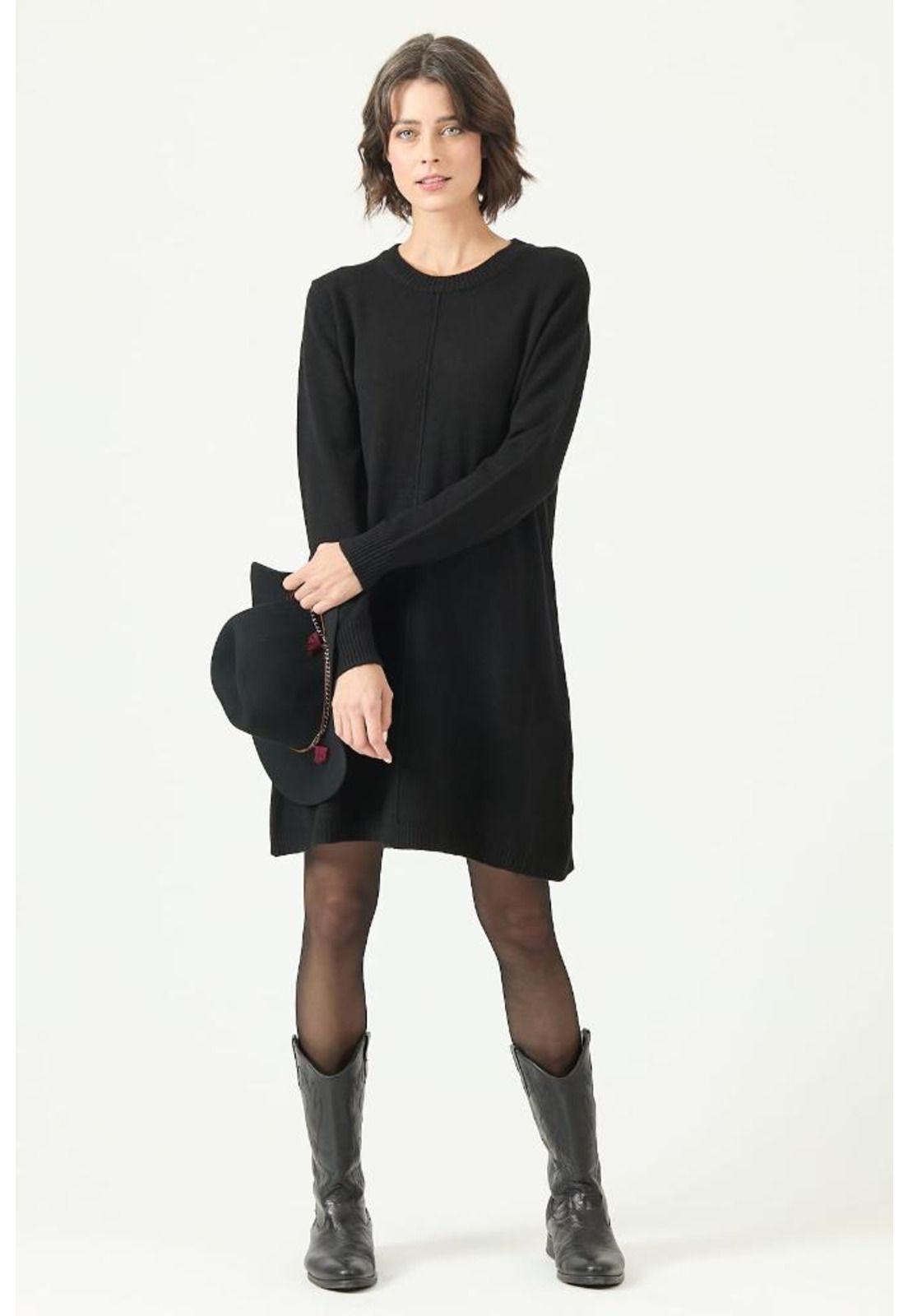 Vestido negro PRIVILEGE 2744-1
