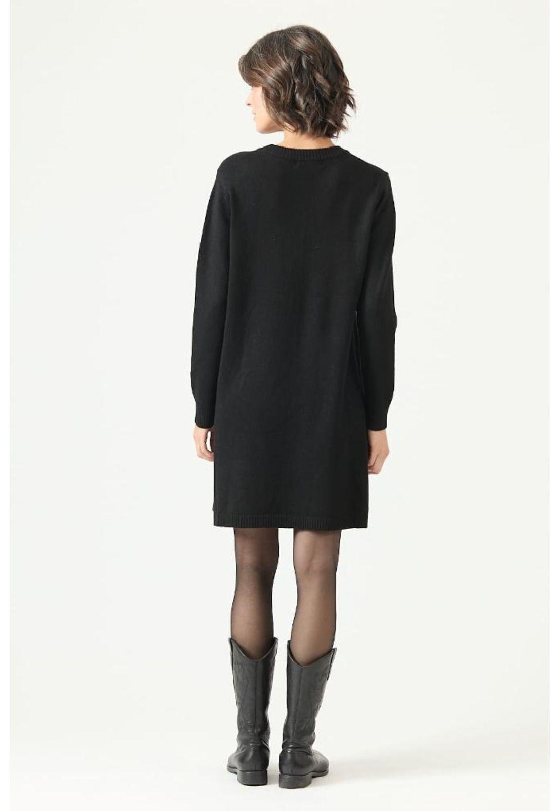 Vestido negro PRIVILEGE 2744-4