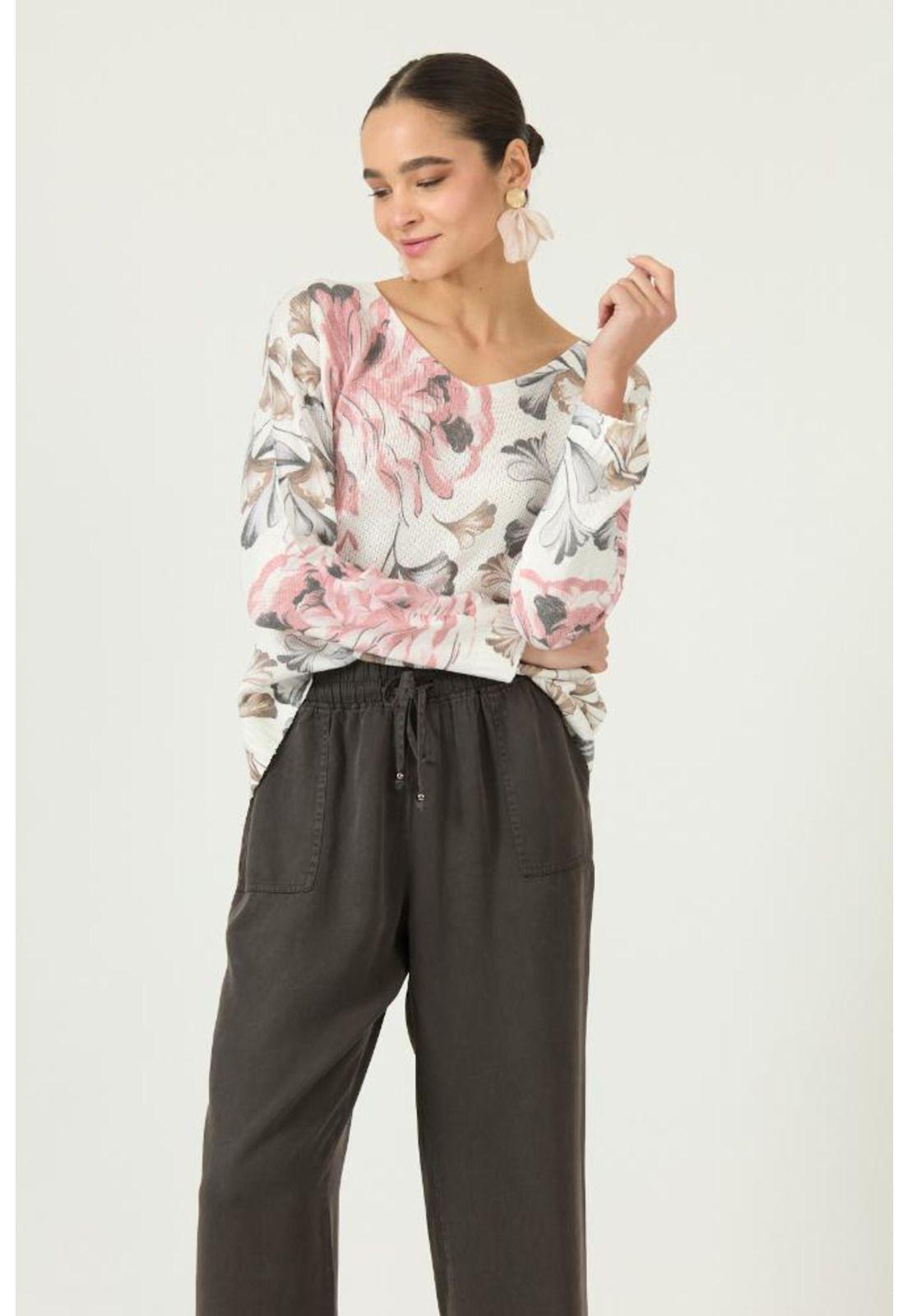 Sweater rosa estampado PRIVILEGE 3123-0