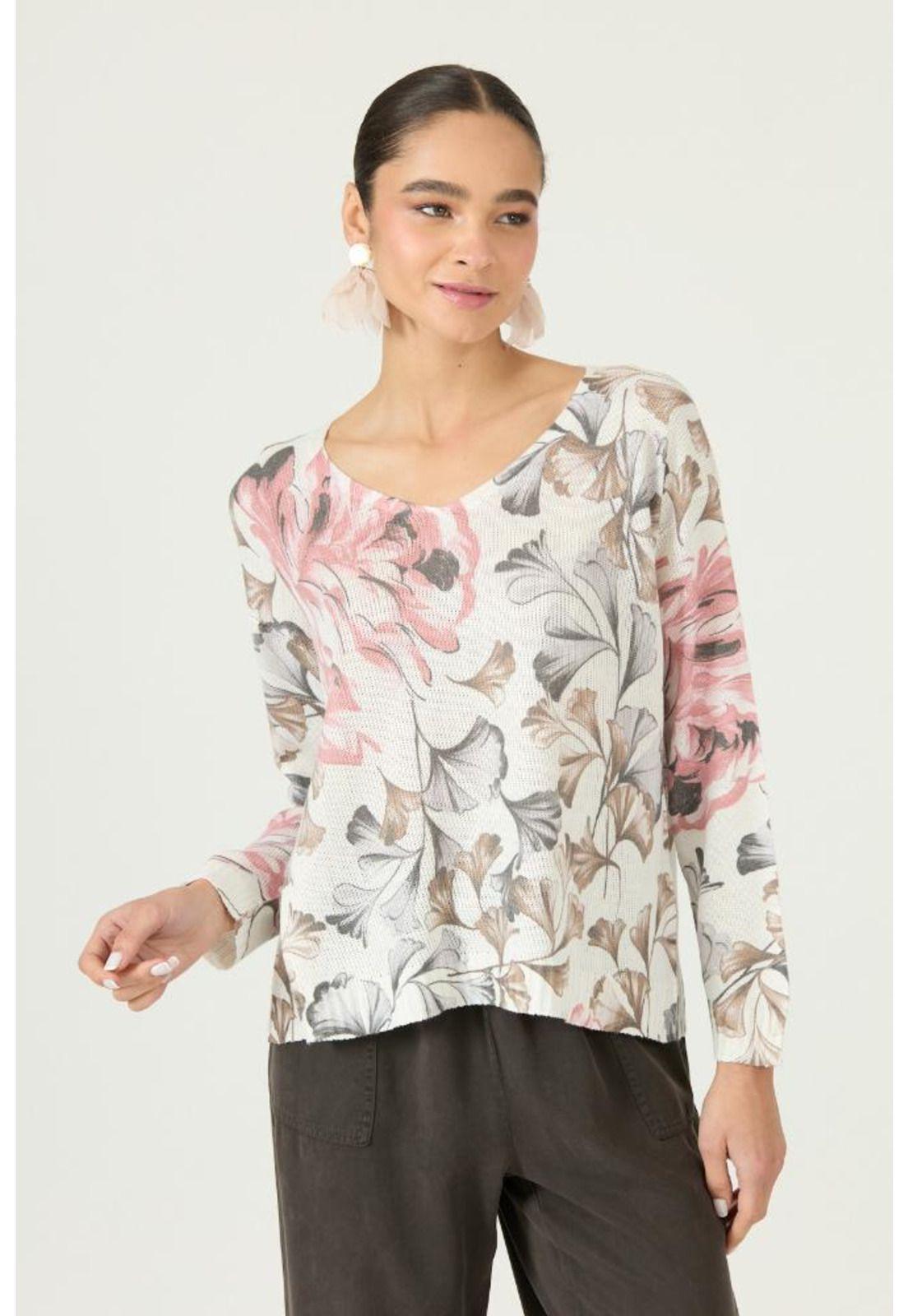 Sweater rosa estampado PRIVILEGE 3123-1