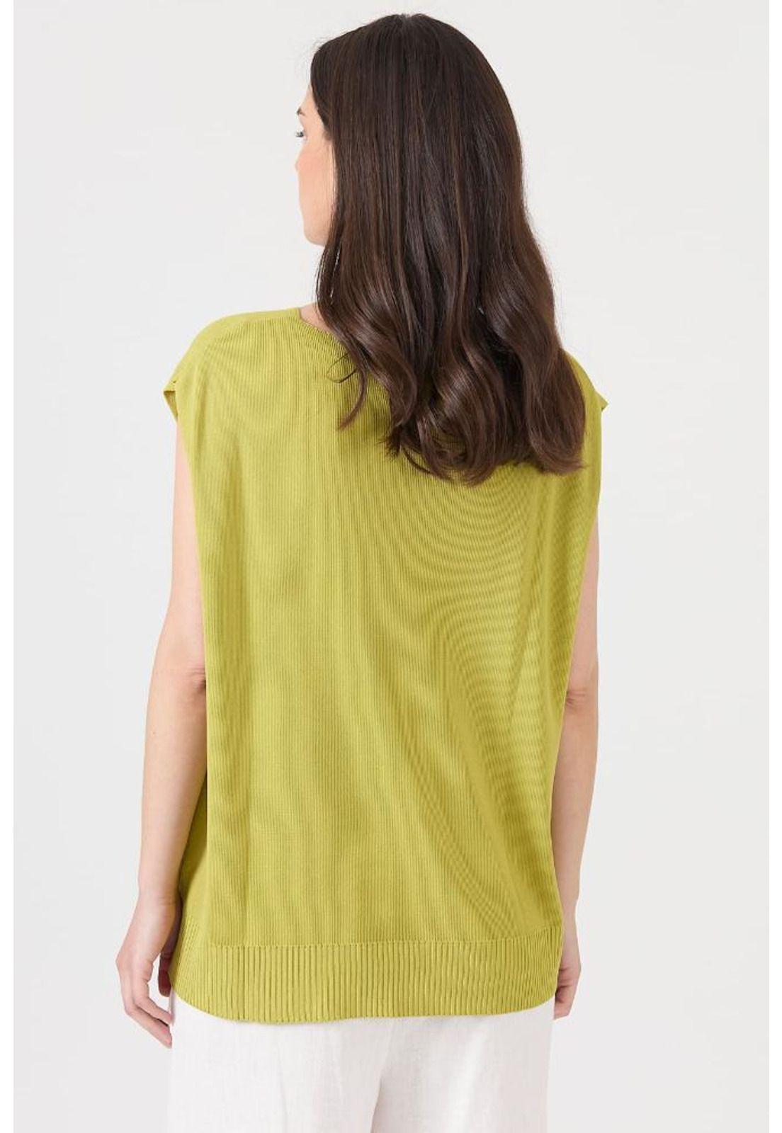 Polera verde sin mangas PRIVILEGE-3